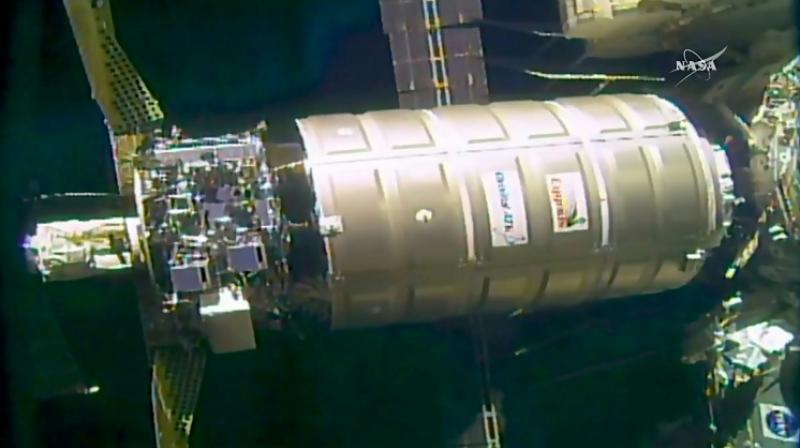 The unmanned Cygnus resupply ship operated by the US company OrbitalATK is show making a delivery to the International Space Station in October 2016 (Photo: AFP) The unmanned Cygnus resupply ship operated by the US company OrbitalATK is show making a delivery to the International Space Station in October 2016 (Photo: AFP)