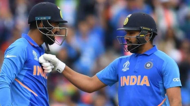 Rohit Sharma is confident that they will slowly be able to build up the right level of communication required in such big event. In fact against Pakistan, Rohit Sharma allowed KL Rahul to take first strike, which he normally does when Shikhar Dhawan is around. (Photo:AFP) Rohit Sharma is confident that they will slowly be able to build up the right level of communication required in such big event. In fact against Pakistan, Rohit Sharma allowed KL Rahul to take first strike, which he normally does when Shikhar Dhawan is around. (Photo:AFP)