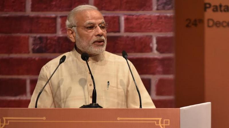 Prime Minister Narendra Modi speaking at the National Institute of Securities Markets (NISM) in Raigad. (Photo: ANI Twitter) Prime Minister Narendra Modi speaking at the National Institute of Securities Markets (NISM) in Raigad. (Photo: ANI Twitter)