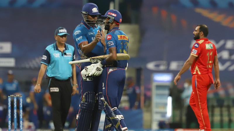 Hardik Pandya and Kieron Pollard of Mumbai Indians. (Photo: PTI) Hardik Pandya and Kieron Pollard of Mumbai Indians. (Photo: PTI)
