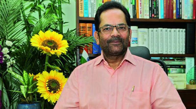 Union minister Mukhtar Abbas Naqvi. (Photo: File) Union minister Mukhtar Abbas Naqvi. (Photo: File)