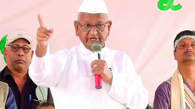 Anna Hazare alleged that the Prime Minister Narendra Modi-led government "had failed" to set up the anti-corruption bodies. (Photo: DC) Anna Hazare alleged that the Prime Minister Narendra Modi-led government "had failed" to set up the anti-corruption bodies. (Photo: DC)