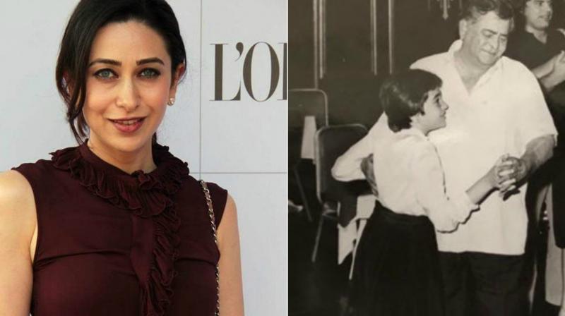 Karisma Kapoor with grandfather Raj Kapoor (R). (Image courtesy: Karisma Kapoor) Karisma Kapoor with grandfather Raj Kapoor (R). (Image courtesy: Karisma Kapoor)