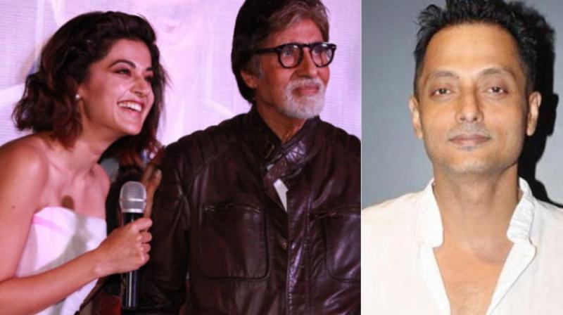 Taapsee Pannu and Amitabh Bachchan, Sujoy Ghosh. Taapsee Pannu and Amitabh Bachchan, Sujoy Ghosh.