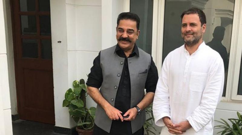 Image result for Kamal Hassan with congress