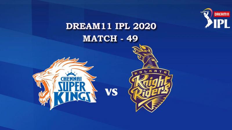 CSK VS KKR Match 49, DREAM11 IPL 2020, T-20 Match CSK VS KKR Match 49, DREAM11 IPL 2020, T-20 Match