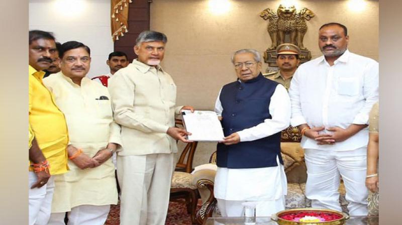 Sharing details of his meeting with the Governor Biswabhusan Harichandran, Naidu stated that the Governor has assured him of all possible help in the case. (Photo: ANI) Sharing details of his meeting with the Governor Biswabhusan Harichandran, Naidu stated that the Governor has assured him of all possible help in the case. (Photo: ANI)