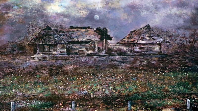 A painting by Balamuralikrishnan on house of Velayudha Panicker at Kallissery in Alappuzha. A painting by Balamuralikrishnan on house of Velayudha Panicker at Kallissery in Alappuzha.