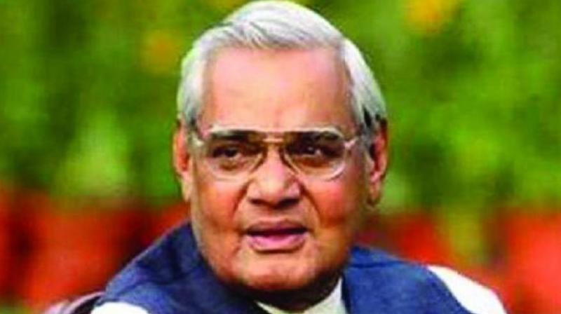 Vajpayee’s ashes had been brought to Lucknow by a special plane by Union Minister Rajnath Singh who is also the MP from Lucknow. (Photo: File) Vajpayee’s ashes had been brought to Lucknow by a special plane by Union Minister Rajnath Singh who is also the MP from Lucknow. (Photo: File)