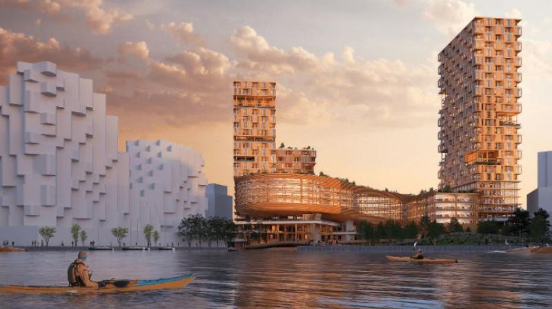 Sidewalk Labs, a unit of Google’s parent company Alphabet, had been proposing to turn a rundown part of Toronto’s waterfront into a wired community but the project is no longer financially viable. (Illustration | Sidewalk Toronto) Sidewalk Labs, a unit of Google’s parent company Alphabet, had been proposing to turn a rundown part of Toronto’s waterfront into a wired community but the project is no longer financially viable. (Illustration | Sidewalk Toronto)