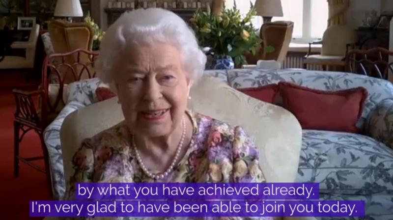 The queen has always shown an interest in new technology. She sent her first email long before most people, from a computer at a British Army base in 1976. A screengrab taken from a video handout released by Buckingham Palace on June 11, 2020 shows Britains Queen Elizabeth II during a Zoom video conference call with carers. (Photo | AFP)