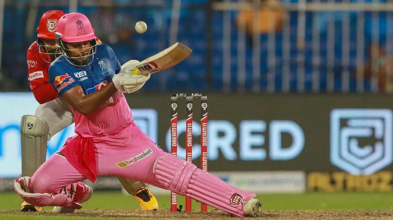 The Rajasthan Royals had spirit, and took the challenge of the highest-ever IPL run chase head on to soar above Kings XI Punjab. Sanju Samson scored a 42-ball 85 studded with seven sixes and four boundaries. (Photo | PTI) The Rajasthan Royals had spirit, and took the challenge of the highest-ever IPL run chase head on to soar above Kings XI Punjab. Sanju Samson scored a 42-ball 85 studded with seven sixes and four boundaries. (Photo | PTI)