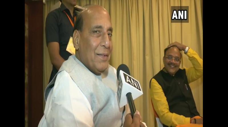 'The NDA will get three-fourth majority in the country,' Union Home Minister Singh said. (Photo: ANI) 'The NDA will get three-fourth majority in the country,' Union Home Minister Singh said. (Photo: ANI)