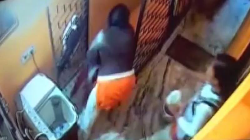 The woman was caught on camera throwing her child down the stairs. (Photo: YouTube screenshot) The woman was caught on camera throwing her child down the stairs. (Photo: YouTube screenshot)