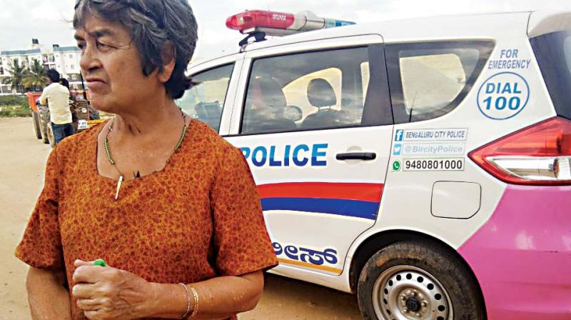 Hermanen, 72, who got lost and was rescued by the Hoysala patrolling team. Hermanen, 72, who got lost and was rescued by the Hoysala patrolling team.