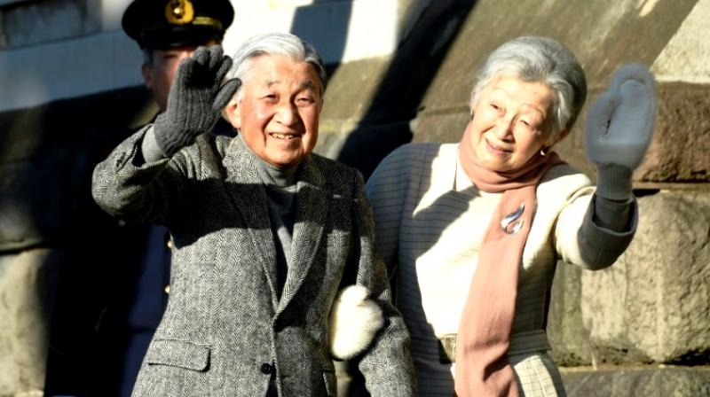 Japanese Emperor Akihito and Empress Michiko leaving the stage as he stepped down on April 30, the latest in a string of historic abdications. (Photo: AFP) Japanese Emperor Akihito and Empress Michiko leaving the stage as he stepped down on April 30, the latest in a string of historic abdications. (Photo: AFP)