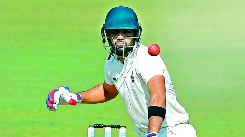 Delhi batsman Dhruv Shorey in action during the Ranji Trophy final against Vidarbha in Indore on Friday. (Photo: PTI) Delhi batsman Dhruv Shorey in action during the Ranji Trophy final against Vidarbha in Indore on Friday. (Photo: PTI)