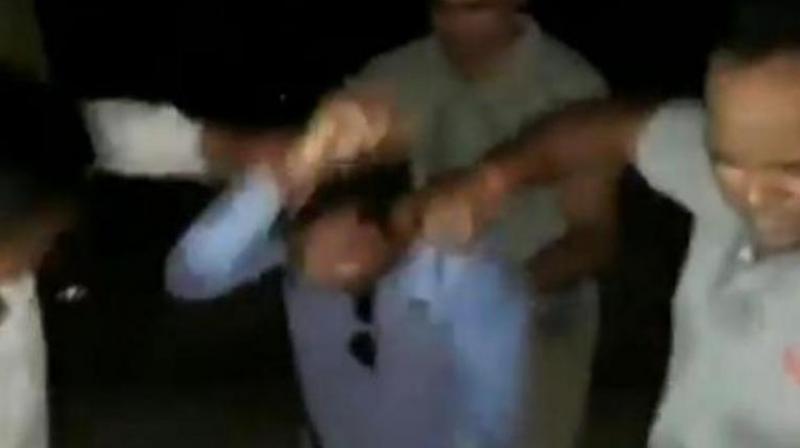 Of the four GRP officers, Kumar and Constable Sanjay Pawar were suspended on Wednesday. (Photo: Screengrab) Of the four GRP officers, Kumar and Constable Sanjay Pawar were suspended on Wednesday. (Photo: Screengrab)