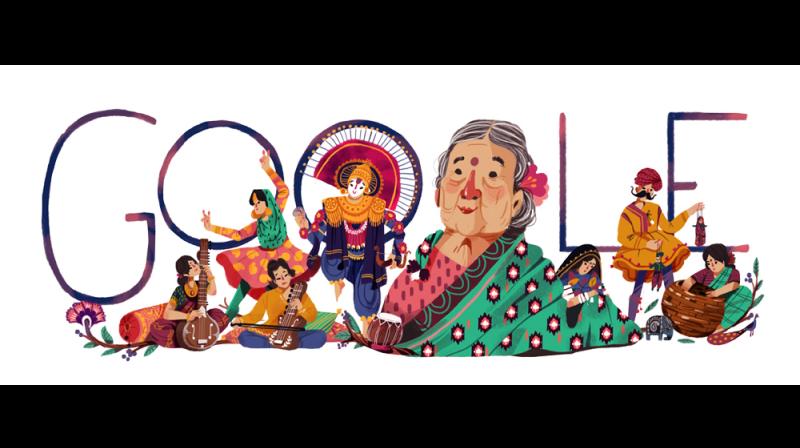 Google doodle celebrates the 115th birth anniversary of Kamladevi Chattopadhyay Google doodle celebrates the 115th birth anniversary of Kamladevi Chattopadhyay