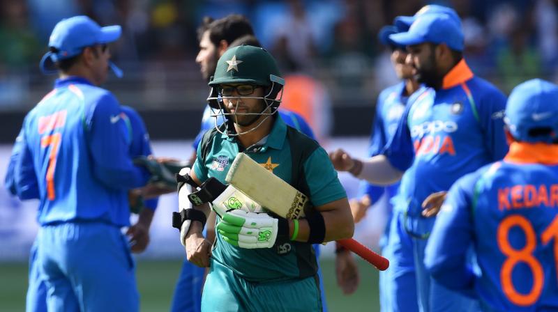 For the Men in Green, their day went from bad to worse as a tweet from Pakistan Cricket Board’s (PCB) handle angered the Indian fans. (Photo: AFP) For the Men in Green, their day went from bad to worse as a tweet from Pakistan Cricket Board’s (PCB) handle angered the Indian fans. (Photo: AFP)