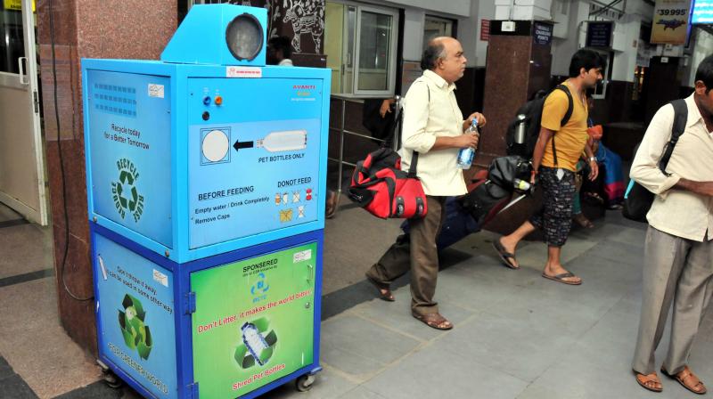 Plastic crusher unit has been setup at Kacheguda railway station. Plastic crusher unit has been setup at Kacheguda railway station.