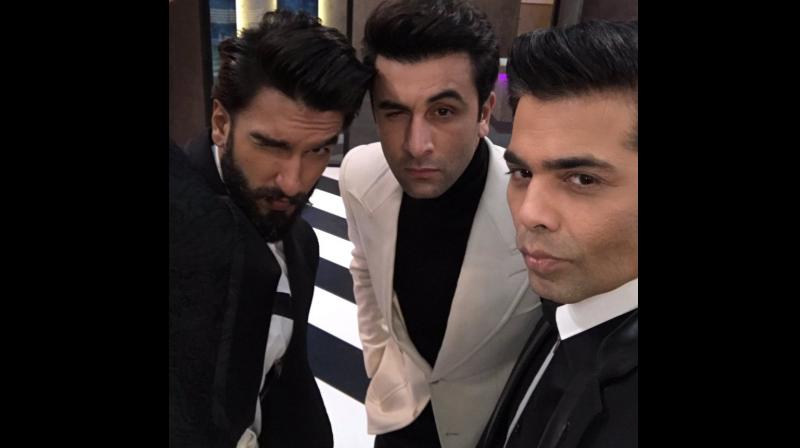 Karan Johar shared the selfie with his fans on Twitter. Karan Johar shared the selfie with his fans on Twitter.