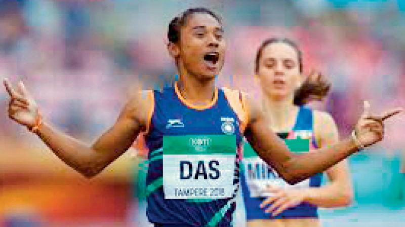 In July, Hima bagged five gold medals - four in 200m and one in 400m event in different events in Europe. (Photo: File) In July, Hima bagged five gold medals - four in 200m and one in 400m event in different events in Europe. (Photo: File)