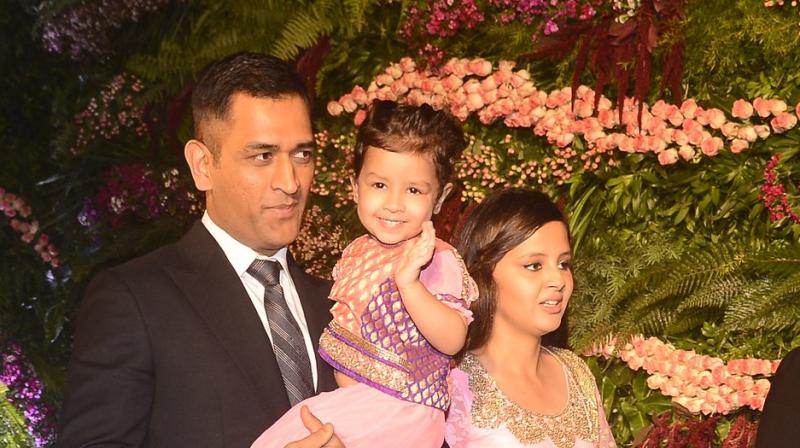 One person who stole the show was Mahendra Singh Dhoni’s daughter Ziva, who was being carried by his father.(Photo: Viral Bhayani / Deccan Chronicle) One person who stole the show was Mahendra Singh Dhoni’s daughter Ziva, who was being carried by his father.(Photo: Viral Bhayani / Deccan Chronicle)