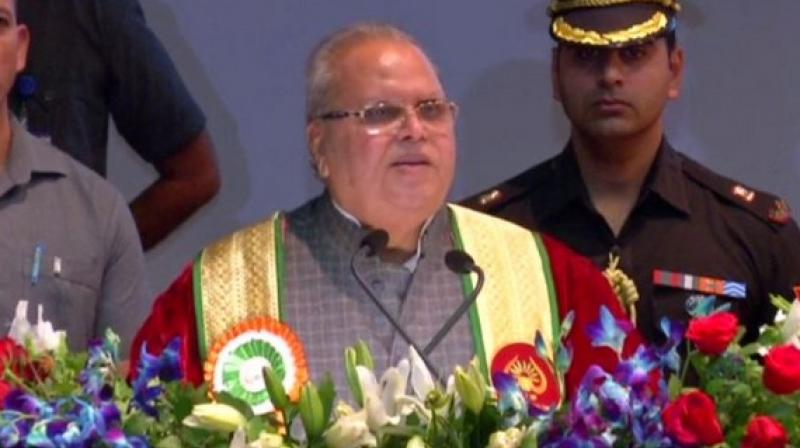 The Governor said that mainstream leaders of Jammu and Kashmir have pushed the youth of the Valley down the path of terrorism towards their death while they have kept their own children away from all the menace. (Photo: ANI) The Governor said that mainstream leaders of Jammu and Kashmir have pushed the youth of the Valley down the path of terrorism towards their death while they have kept their own children away from all the menace. (Photo: ANI)