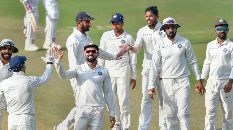 This was India’s third consecutive Test win at home inside three days. (Photo: PTI) This was India’s third consecutive Test win at home inside three days. (Photo: PTI)