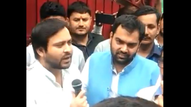 On Thursday, he was spotted in Haryana's Rewari, where he had gone to accompany his brother-in-law Chiranjeevi Rao as he filed his nomination as a Congress candidate. (Photo: Screengrab) On Thursday, he was spotted in Haryana's Rewari, where he had gone to accompany his brother-in-law Chiranjeevi Rao as he filed his nomination as a Congress candidate. (Photo: Screengrab)