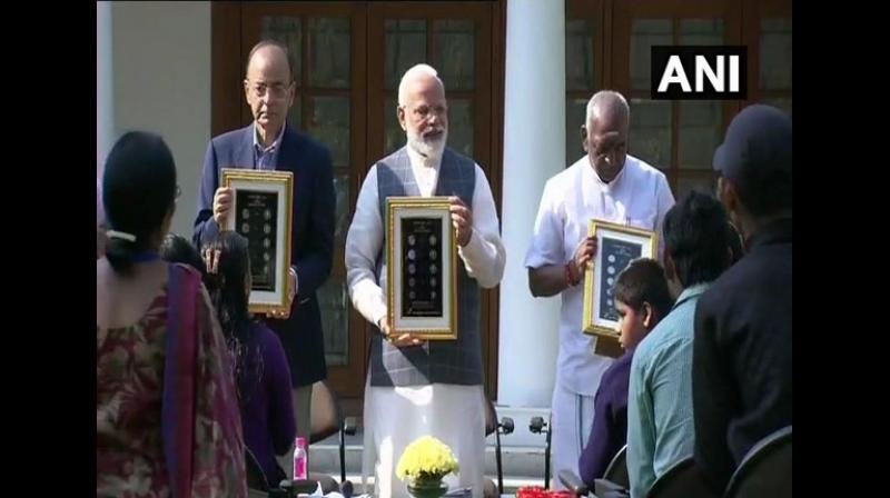 The Prime Minister expressed happiness in hosting them and thanked them for giving him an opportunity to interact with them. (Photo: ANI) The Prime Minister expressed happiness in hosting them and thanked them for giving him an opportunity to interact with them. (Photo: ANI)