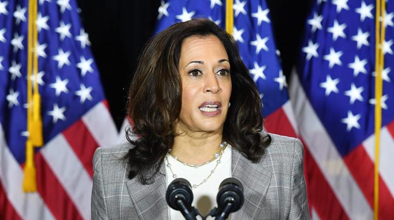 Democratic vice presidential running mate, US Senator Kamala Harris. (AFP)