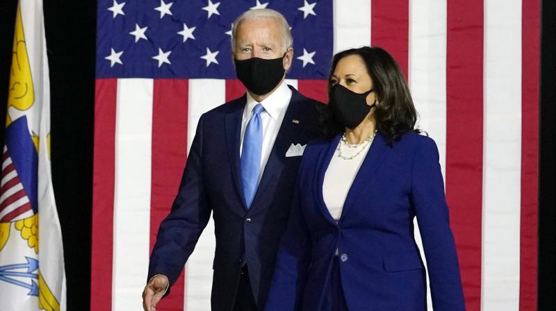 Democratic presidential candidate former Vice President Joe Biden and his running mate Senator Kamala Harris. (AP) Democratic presidential candidate former Vice President Joe Biden and his running mate Senator Kamala Harris. (AP)
