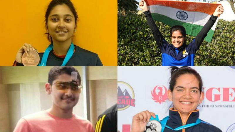 The abundance of talent is complemented by a confident approach which the likes of Manu Bhaker, Mehuli Ghosh, Anish Bhanwala and Anjum Moudgil will display at the Commonwealth Games 2018. (Photo: Twitter / Facebook) The abundance of talent is complemented by a confident approach which the likes of Manu Bhaker, Mehuli Ghosh, Anish Bhanwala and Anjum Moudgil will display at the Commonwealth Games 2018. (Photo: Twitter / Facebook)