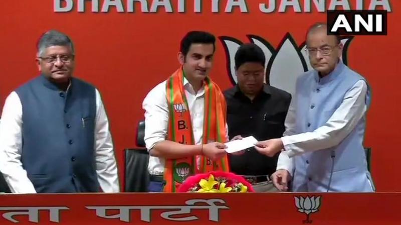 He joined the party in the presence of Union Ministers Arun Jaitley and Ravi Shankar Prasad. (Photo: ANI | Twitter) He joined the party in the presence of Union Ministers Arun Jaitley and Ravi Shankar Prasad. (Photo: ANI | Twitter)