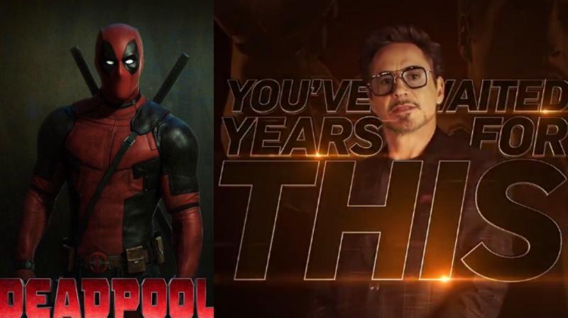 'Deadpool' poster (Photo: Instagram/ Ryan Reynolds) and Tony Stark in a promotional video of 'Avengers: Infiniti War' (Photo: Twitter/ Tony Stark). 'Deadpool' poster (Photo: Instagram/ Ryan Reynolds) and Tony Stark in a promotional video of 'Avengers: Infiniti War' (Photo: Twitter/ Tony Stark).