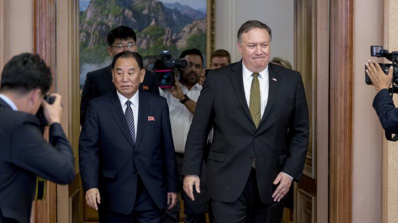 Secretary of State Mike Pompeo has wrapped up two days of talks with senior North Korean officials without meeting Kim Jong Un. (Photo: AP) Secretary of State Mike Pompeo has wrapped up two days of talks with senior North Korean officials without meeting Kim Jong Un. (Photo: AP)
