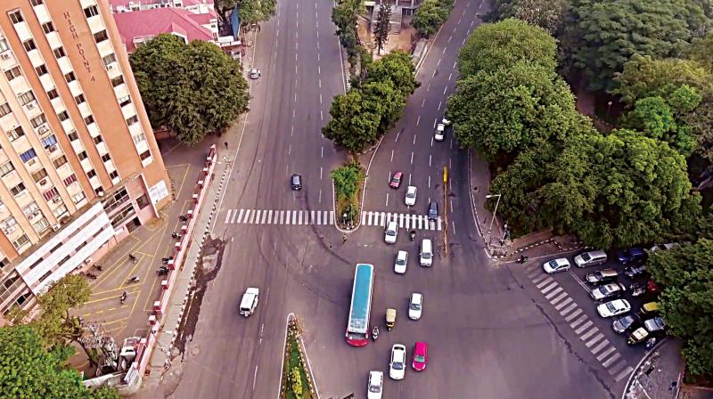 A view of Basaveshwara Circle from where the flyover will originate A view of Basaveshwara Circle from where the flyover will originate