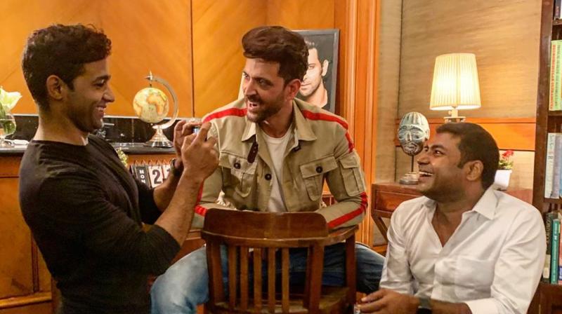 Hrithik Roshan with his Bihari accent teachers. (Photo: Instagram) Hrithik Roshan with his Bihari accent teachers. (Photo: Instagram)