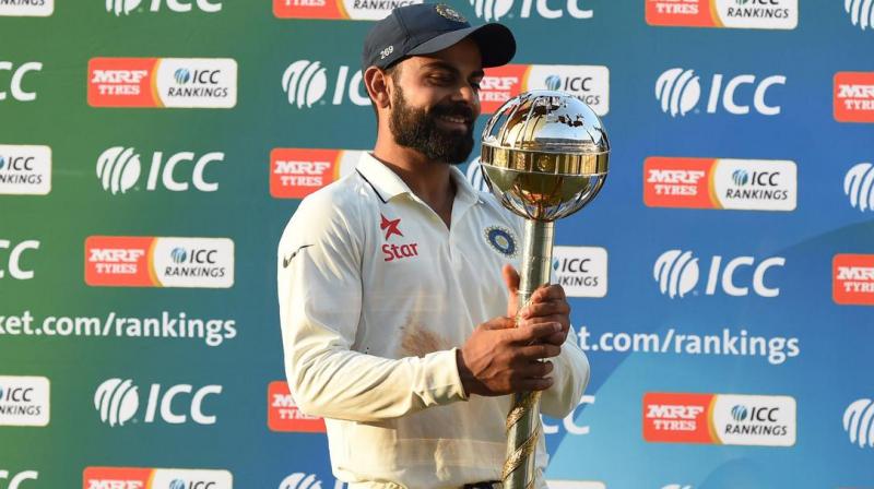 India have continued from their early success of a 2-0 win in the West Indies and are now on 240 points after wresting the maximum in both their series. (Photo:AFP) India have continued from their early success of a 2-0 win in the West Indies and are now on 240 points after wresting the maximum in both their series. (Photo:AFP)