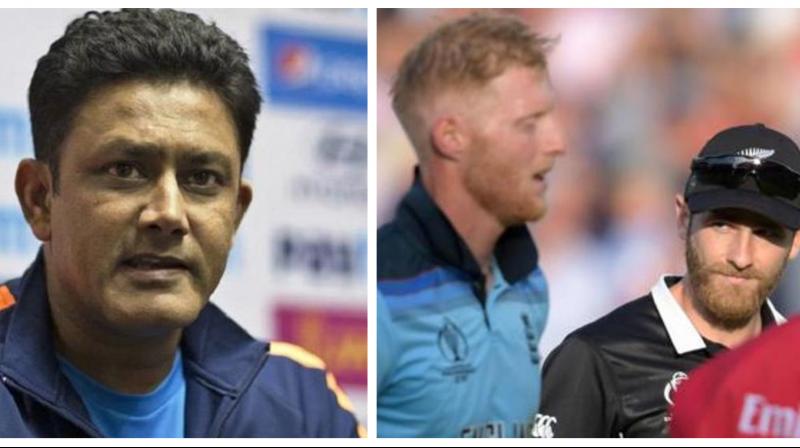 In a pulsating encounter, England were adjudged the winners of the World Cup on the basis of their superior boundary count - 22 fours and two sixes -- to New Zealand’s 17 after the the match ended in a tie after regulation play and subsequent Super Over. (Photo:AFP/PTI) In a pulsating encounter, England were adjudged the winners of the World Cup on the basis of their superior boundary count - 22 fours and two sixes -- to New Zealand’s 17 after the the match ended in a tie after regulation play and subsequent Super Over. (Photo:AFP/PTI)