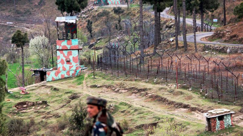 A view of an Indian border post near fencing on the Line of Control (LoC) in Poonch, Jammu. (Photo: PTI) A view of an Indian border post near fencing on the Line of Control (LoC) in Poonch, Jammu. (Photo: PTI)