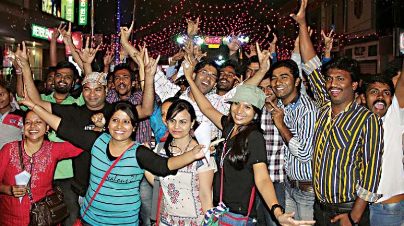 A file photo of New Year’s Eve celebrations on Brigade Road A file photo of New Year’s Eve celebrations on Brigade Road