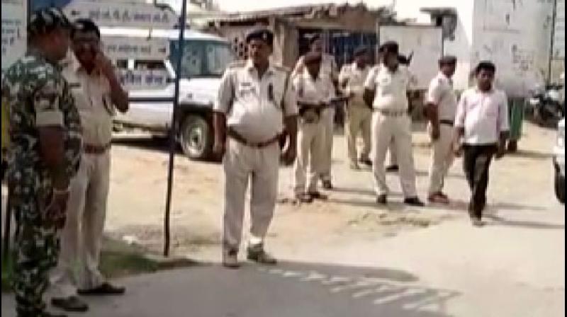 Police have reached the polling booth post the clashes. (Photo: ANI) Police have reached the polling booth post the clashes. (Photo: ANI)