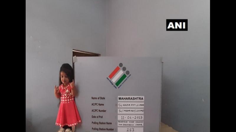 The 25-year old woman who is just 2 feet and 1 inch, turned up to her polling station and exercised her franchise. (Photo: ANI) The 25-year old woman who is just 2 feet and 1 inch, turned up to her polling station and exercised her franchise. (Photo: ANI)