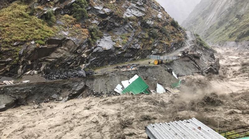 Image result for Incessant rain triggered flash floods & landslips in Northern India