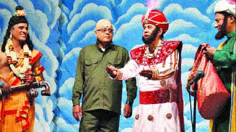 A scene from the play Thuglak Durbar. A scene from the play Thuglak Durbar.