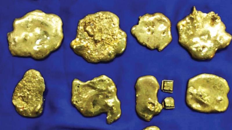 Four passengers identified as Feroz Khan (24) of Chennai, Syed Sikandar (26) of Virudhunagar, Mohamed Munas (46) and Jawseer (44) both from Colombo, who landed from Colombo by an Indigo Airlines flight were stopped. Gold pieces concealed in their rectum were seized. AIU officers intercepted Sulthan Syed Ibrahim Four passengers identified as Feroz Khan (24) of Chennai, Syed Sikandar (26) of Virudhunagar, Mohamed Munas (46) and Jawseer (44) both from Colombo, who landed from Colombo by an Indigo Airlines flight were stopped. Gold pieces concealed in their rectum were seized. AIU officers intercepted Sulthan Syed Ibrahim