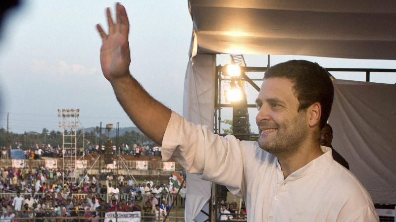 Congress Vice President Rahul Gandhi's waves to the crowd during his Padyatra from Holy Sprit Church to Fatorda Ground at Margaon in Goa. (Photo: PTI) Congress Vice President Rahul Gandhi's waves to the crowd during his Padyatra from Holy Sprit Church to Fatorda Ground at Margaon in Goa. (Photo: PTI)